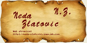 Neda Zlatović vizit kartica